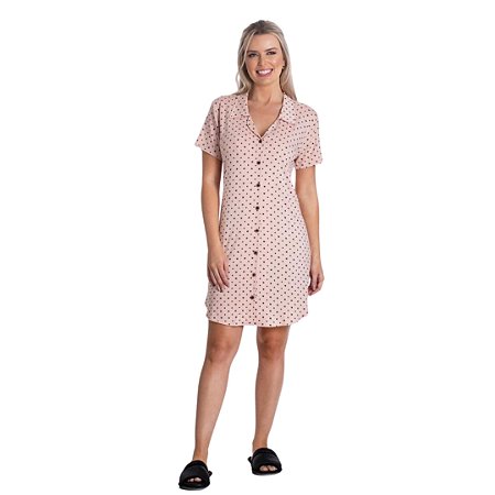 0701036 - Camisão aberto com botões viscose