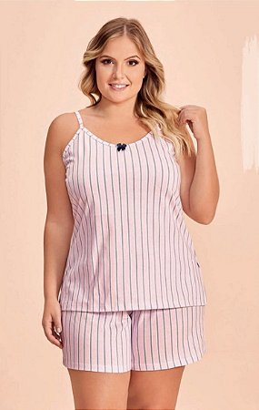 109461 - Pijama shortdoll bermuda com blusa de alcinhas