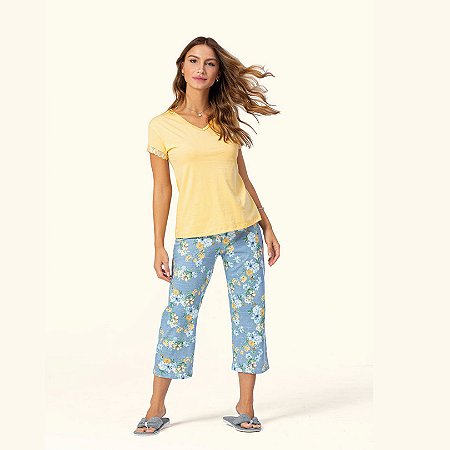 16400003 - Pijama capri de algodão