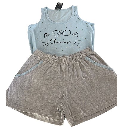 365 - Pijama shortdoll com regata - Amour