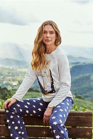 9580 - Pijama de moletinho flanelado