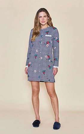 9574 - Camisola flanelada de manga longa