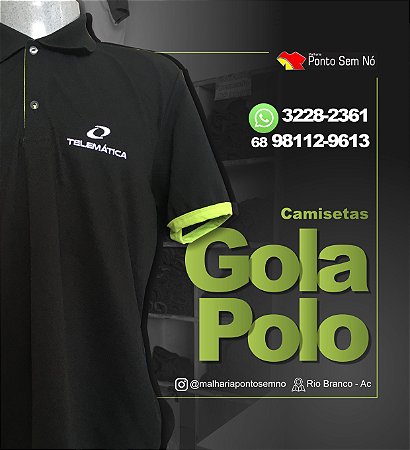CAMISA GOLA POLO COM BORDADO