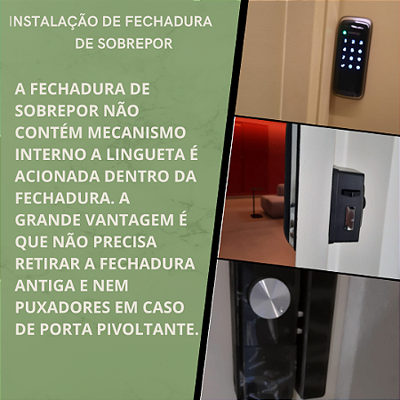 INSTALAÇÃO DE FECHADURA ELETRÔNICA DE SOBREPOR