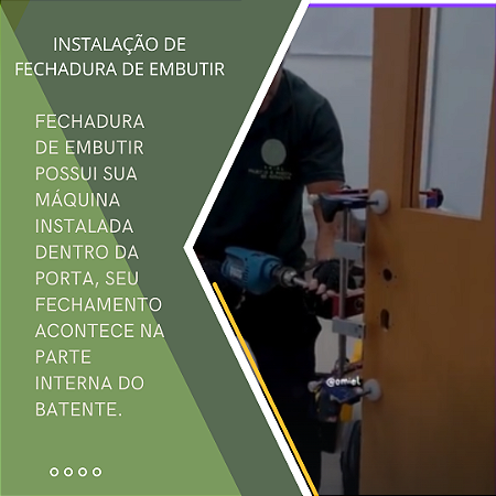 INSTALAÇÃO DE FECHADURA ELETRÔNICA DE EMBUTIR
