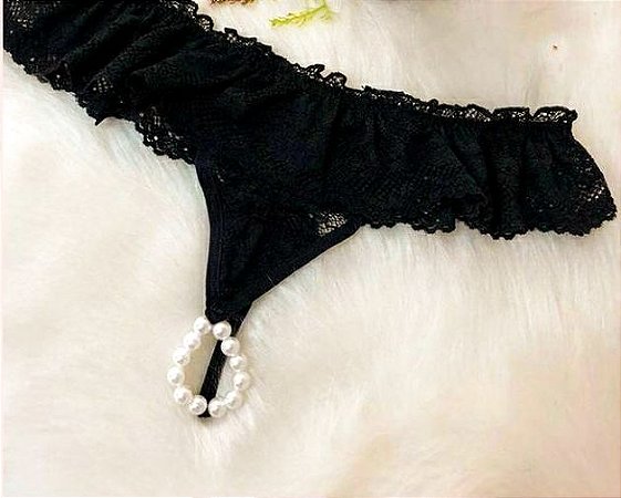 Calcinha Tailandesa Preta - Lingerie Esquenta