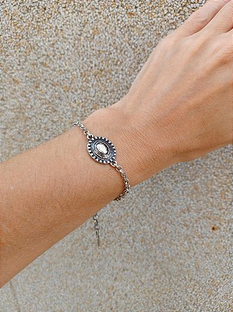 Pulseira plaquinha oval - PUL165