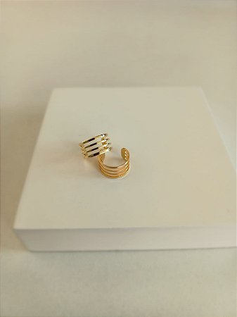 Piercing de pressão liso 4 voltas (semijoia banhada a ouro 18k)