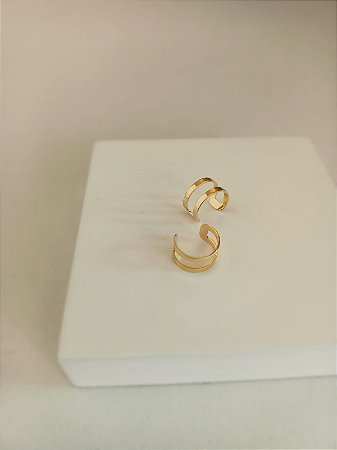 Piercing de pressão liso 2 voltas (semijoia banhada a ouro 18k)