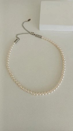 Colar curto de pérolas - COL1196
