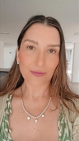 Colar pérola e pontos de luz - COL1231