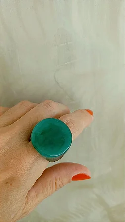 Anel de resina topo redondo (TAMANHO 23) - AN237