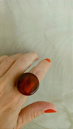 Anel de resina topo redondo (TAMANHO 23) - AN237