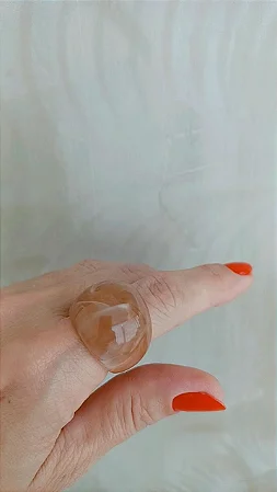 Anel de resina na cor CARAMELO (TAMANHO 21) - AN239