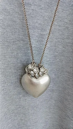 Colar coração cacho de pontos de luz - COL1260