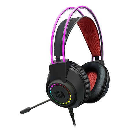 Headset Gamer Redragon Scream, RGB, Drivers De 40mm, USB+5.5mm, Black, H231RGB