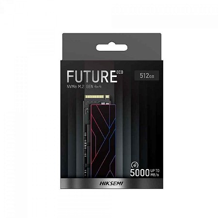 SSD Hiksemi Future Eco, 512GB, M.2 2280 NVMe, Leitura 5000MBs e Gravação 2500MBs, HS-SSD-FUTURE ECO 512G