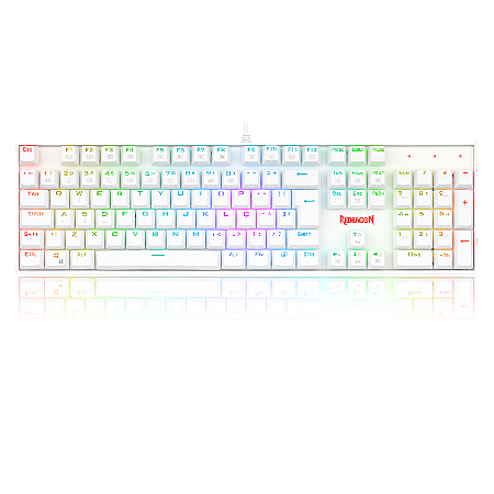 TECLADO MECANICO GAMER REDRAGON MITRA RGB BRANCO SWITCH AZUL(K551W RGB PT-BLUE)