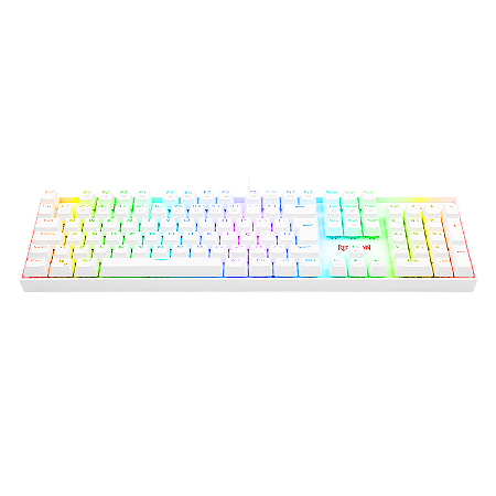 TECLADO MECANICO GAMER REDRAGON MITRA RGB BRANCO SWITCH VERMELHO (K551W RGB PT RED)