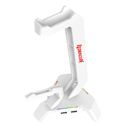 SUPORTE PARA HEADSET SCEPTER RGB ELITE BRANCO