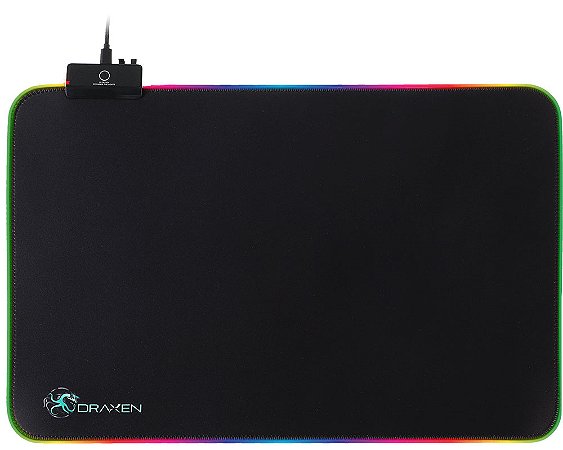 Mouse Pad Gamer DN41 300x450x4mm Preto RGB Mode(DN41)