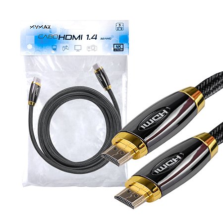 Cabo de Video HDMI 1.4V 3 metros 32AWG OD 7.3(MCB-HDMI3M)