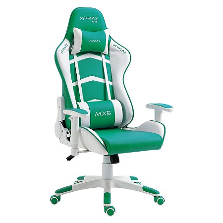 Cadeira Gamer MX5 Giratoria Branco e Verde(MGCH-MX5/GRWH)