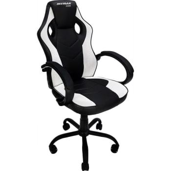 CADEIRA GAMER MX0 GIRATORIA PRETO/BRANCO(MGCH-MX0/WH)