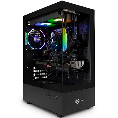 Gabinete Gamer Kalkan Avalon Pro, Mid Tower, Vidro Temperado, ATX, Sem Fonte, Sem Fans, Preto, KLK00037