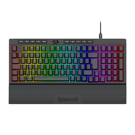 TECLADO MEMBRANA GAMER REDRAGON SHIVA 98 RGB PRETO K515-RGB PT