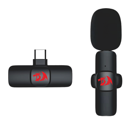 MICROFONE DE LAPELA SEM FIO REDRAGON ATHAN PRETO GM93