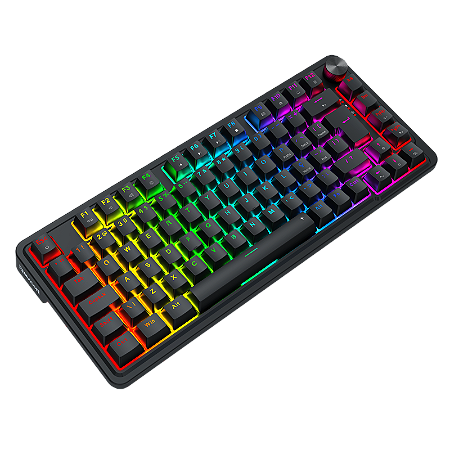 Teclado Magnético Gamer Redragon UCAL, RGB, Switch Magnético, Layout 75%, Hot-Swap, ABNT2, USB Tipo-C, Preto - K673RGB-M