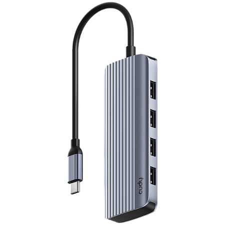 Hub Adaptador 6 em 1 Cudy UH500, Tipo-C para HDMI 1.4+USB 3.2+USB Tipo-C