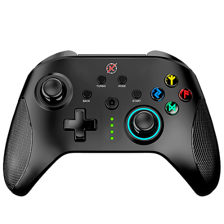 Controle Gamer Kalkan Tyr, RGB, Bluetooth, PC/Android/iOS, Preto, KLK00004