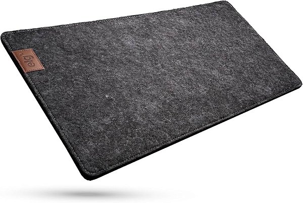 Mousepad Deskmat Office, Feltro 60x30cm, Porta Copo, Antiderrapante, Bordas Costuradas,MPEL-DG