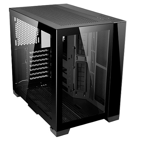 GABINETE GAMER LIAN LI O11 DYNAMIC MINI REDRAGON EDITION, MID TOWER, VIDRO TEMPERADO, ATX, BLACK, SEM FONTE, SEM FAN, O11DMINI-RD-X