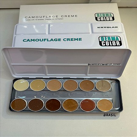 Paleta 12 Cores Dermacolor Brasil Camouflage Creme - Kryolan