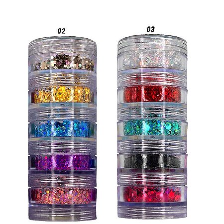 Torre De Glitter Glow Power Com 5Cores 5G - Colormake