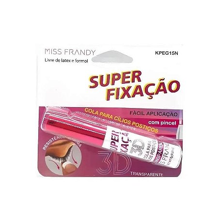 Cola Para Cílios  Super Fixação Transparente - Miss Frandy