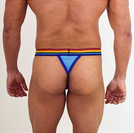 JOCK FIO AZUL BEBÊ COM ELASTICO ARCO IRIS