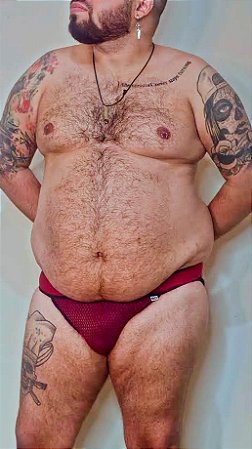 JOCK ARRASTÃO VERMELHO COM FORRO E FAIXA LARGA PLUS SIZE