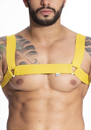 HARNESS ELASTICO AMARELO COM TRIANGULO