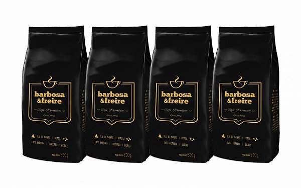 Café Arábica Barbosa e Freire - 4 pacotes de Café Arábica de 250g (1kg no total)