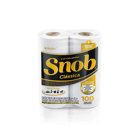 02 Rolos De Papel Toalha Com 50 Folhas - Snob
