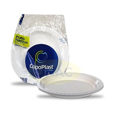Prato Plástico - Com 10 Unds - Copoplast