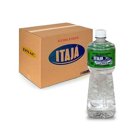 Álcool 70° Líquido - 1 Litro - Itajá - Caixa com 12 Unds