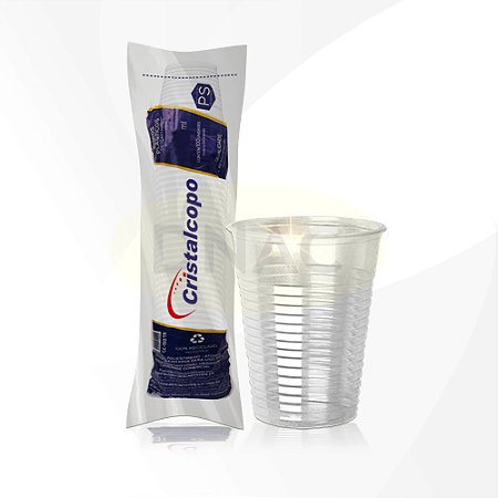 Copo Descartável 200 ml (PP) - Com 100 Un - CRISTALCOPO