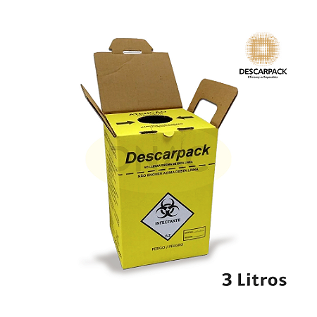 Caixa Coletora 3L Material Perfurocortante  - Descarpack