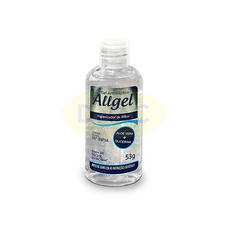 Álcool 70° Gel - Frasco 53 g Allgel - Itajá