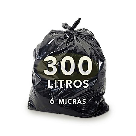 Saco De Lixo Preto 300L Resistente 6 Micras Com 100 Unidades - DNAC